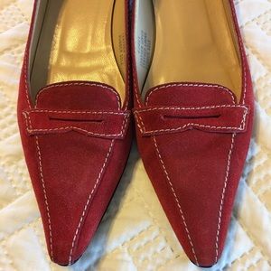 J Crew suede burnt orange flats
